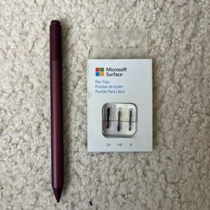 Microsoft Surface Stylus in Maroon with Tip Set